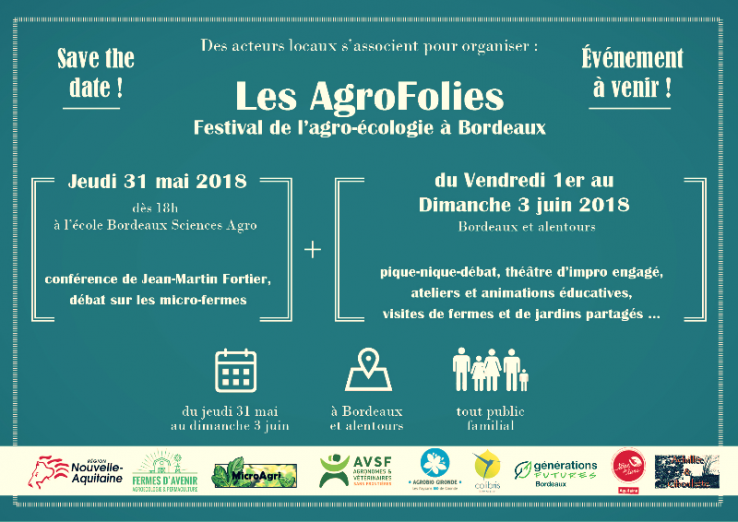 Save The Date AgroFolies Bordeaux 2018
