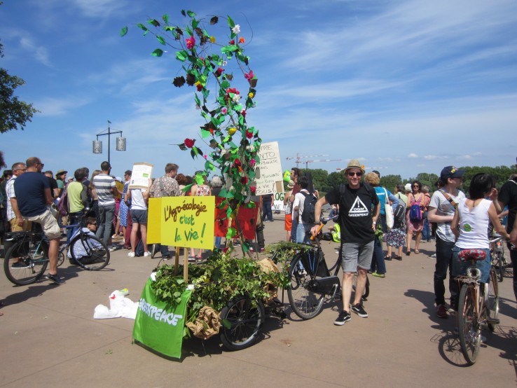 Les bénévoles du groupe local de Greenpeace ont mobilisé leur Vélo-Nature !
